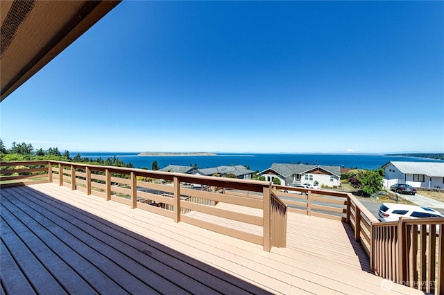 161 Lupine Dr, Sequim, WA 98382 - wooden terrace with a water view