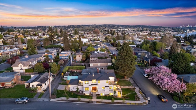 1006 4th St W, Kirkland, WA 98033 - aerial view at dusk of a residential view