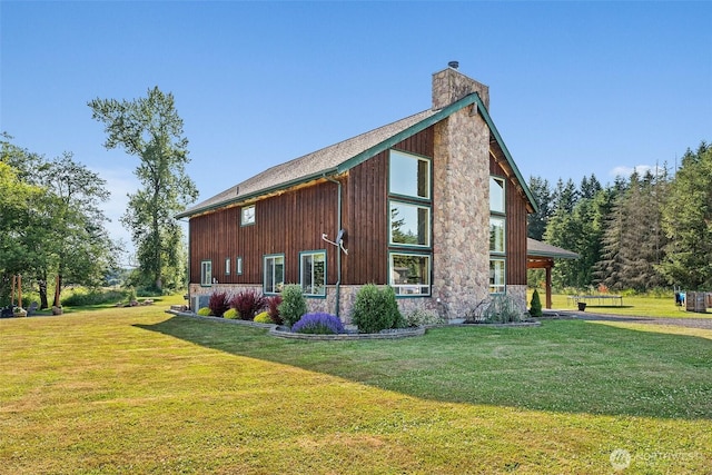 3146 State Route 508, Onalaska, WA 98570 - view of property exterior with a chimney and a yard