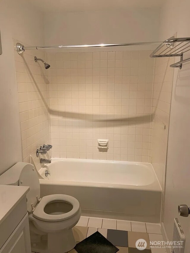 1750 NW 58th St, Seattle, WA 09107 - bathroom featuring vanity, bathtub / shower combination, and tile patterned flooring