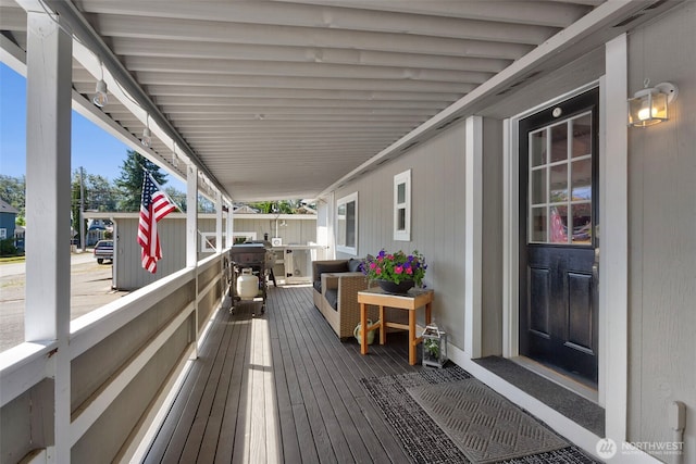 207 6th St, Sultan, WA 98294 - wooden deck with grilling area