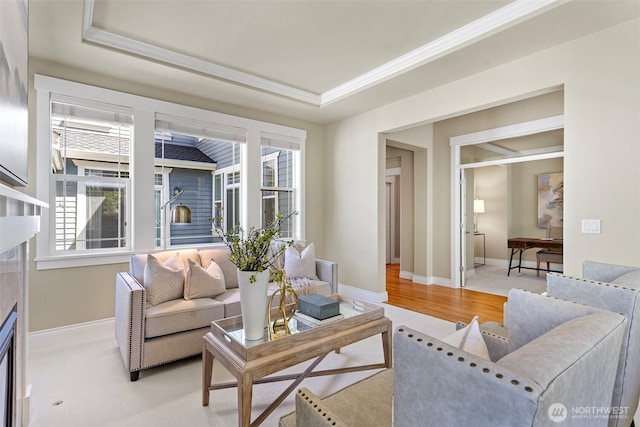2648 116th Ave NE, Bellevue, WA 98004 - living room with healthy amount of natural light, crown molding, and a raised ceiling
