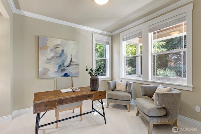 2648 116th Ave NE, Bellevue, WA 98004 - carpeted office featuring ornamental molding and baseboards