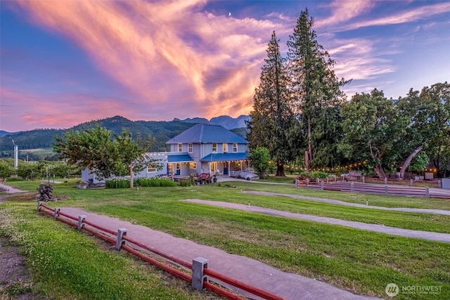 9753 Nibbelink Rd, Peshastin, WA 98847 - view of property's community with a lawn and a mountain view