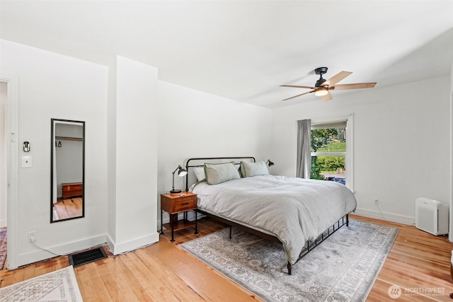 9753 Nibbelink Rd, Peshastin, WA 98847 - bedroom featuring light wood-type flooring and ceiling fan