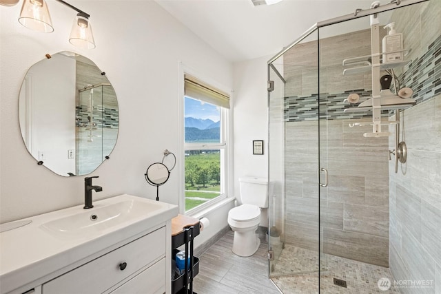 9753 Nibbelink Rd, Peshastin, WA 98847 - bathroom featuring vanity and a shower stall