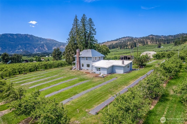 9753 Nibbelink Rd, Peshastin, WA 98847 - aerial view of property and surrounding area featuring a mountainous background