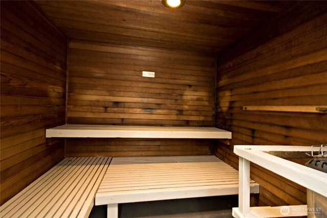 11811 93rd Ln NE Unit 102, Kirkland, WA 98034 - sauna with wooden ceiling and wooden walls