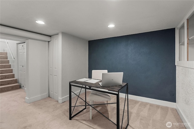 34226 42nd Ave S, Auburn, WA 98001 - carpeted office space with recessed lighting and a textured wall