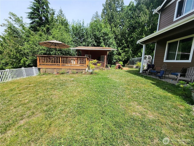 16908 61st St NW, Vaughn, WA 98394 - fenced backyard with a deck