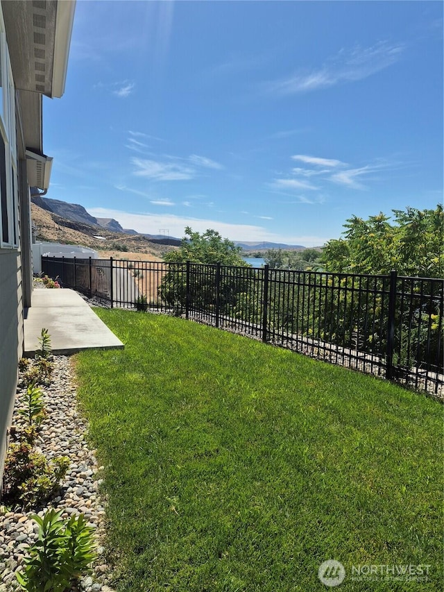 420 Hammond Ln, Rock Island, WA 98850 - view of yard with a mountain view and a patio
