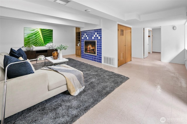 317NW 177th St, Shoreline, WA 98177 - living room featuring a tiled fireplace