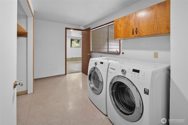 317NW 177th St, Shoreline, WA 98177 - laundry room featuring washer and dryer and cabinet space