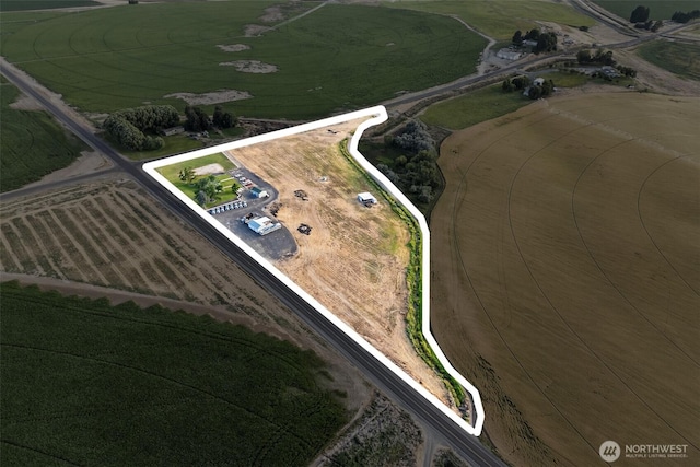 19621 N Glade Rd, Mesa, WA 99343 - aerial view of property and surrounding area featuring property boundaries highlighted