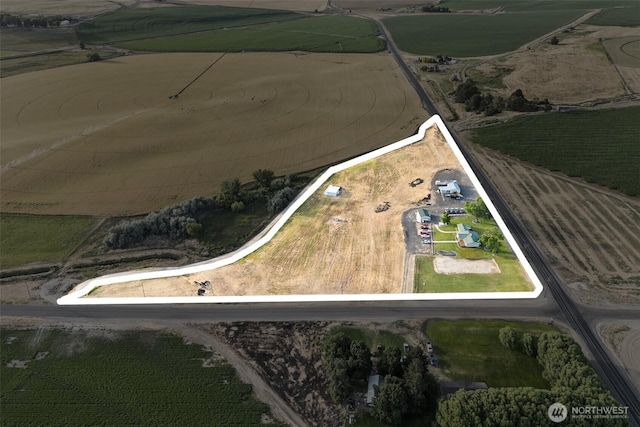 19621 N Glade Rd, Mesa, WA 99343 - view of property location with property parcel outlined and rural landscape