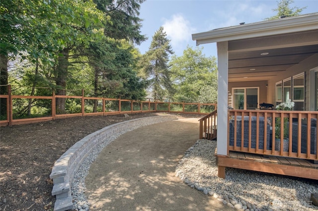 789 Island Cir SE, Ocean Shores, WA 98569 - view of yard featuring a wooden deck