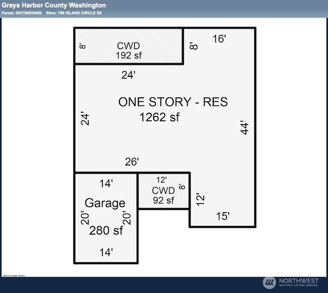 789 Island Cir SE, Ocean Shores, WA 98569 - view of property floor plan