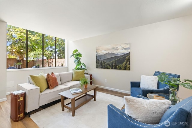 300 N Sequim Ave Unit 15, Sequim, WA 98382 - living area with wood finished floors and baseboards