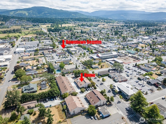 300 N Sequim Ave Unit 15, Sequim, WA 98382 - aerial view of property's location with a mountainous background