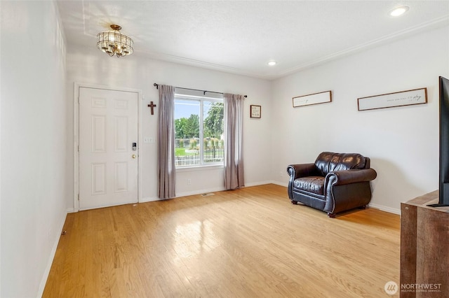 9460 Albert Way SE, Moses Lake, WA 98837 - entrance foyer with light wood-style flooring, a chandelier, and recessed lighting