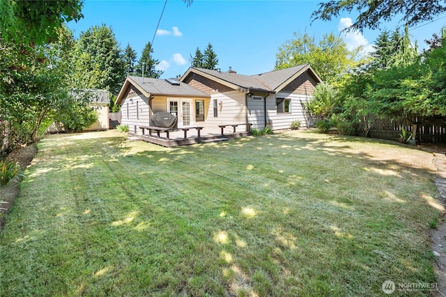 22526 87th Pl W, Edmonds, WA 98026 - back of house featuring a fenced backyard and a deck