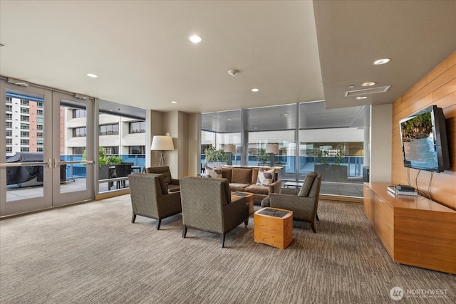 737 Olive Way Unit 1903, Seattle, WA 98101 - lobby with recessed lighting and floor to ceiling windows