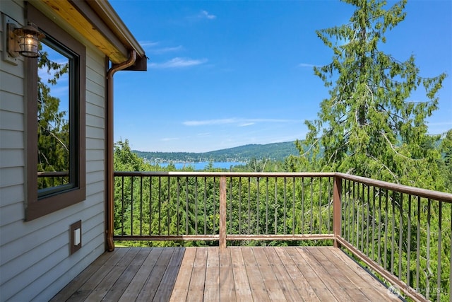 991 Lakeview St, Bellingham, WA 98229 - deck with a water view and a forest view