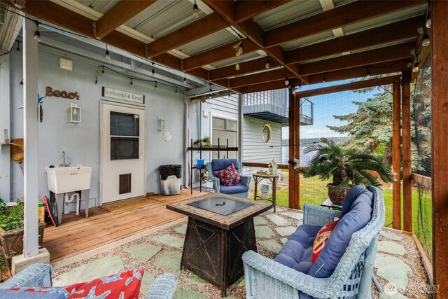 5341 S Bercot Rd, Freeland, WA 98249 - view of patio / terrace featuring a deck