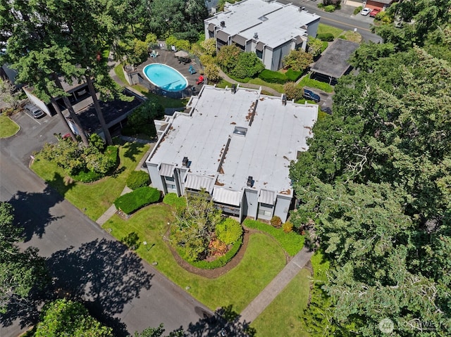 7501 Ruby Dr SW Unit G202, Lakewood, WA 98498 - aerial overview of property's location featuring a pool area