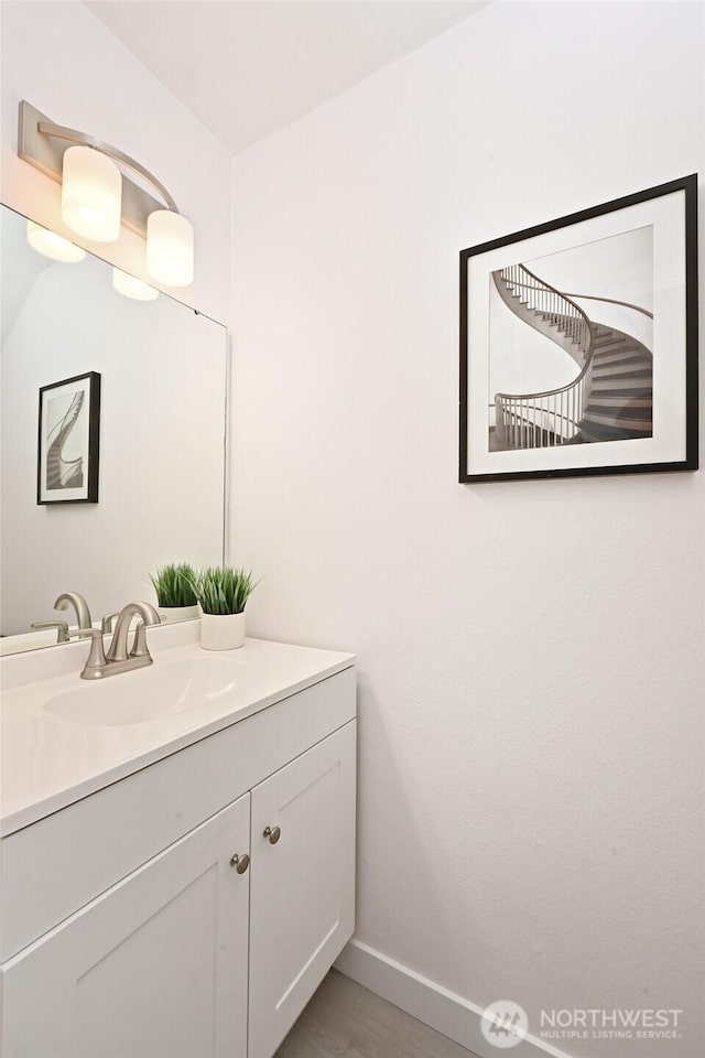 10263 NE 129th Ln, Kirkland, WA 98034 - bathroom with vanity and wood finished floors
