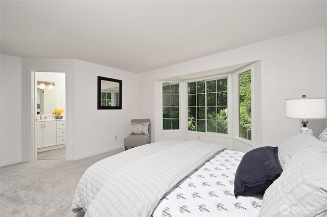 10263 NE 129th Ln, Kirkland, WA 98034 - bedroom featuring light carpet and ensuite bathroom