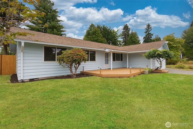 8808 NE 139th St, Kirkland, WA 98034 - ranch-style house with a wooden deck