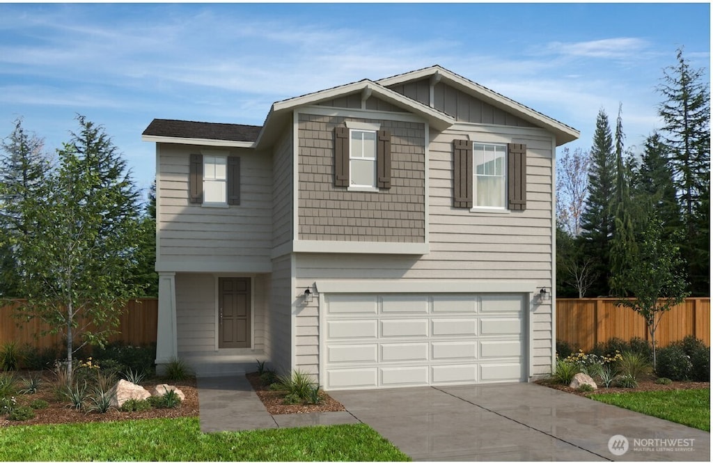 37431 30th Pl S Unit Lot27, Federal Way, WA 98003 - view of front of home featuring a garage and driveway