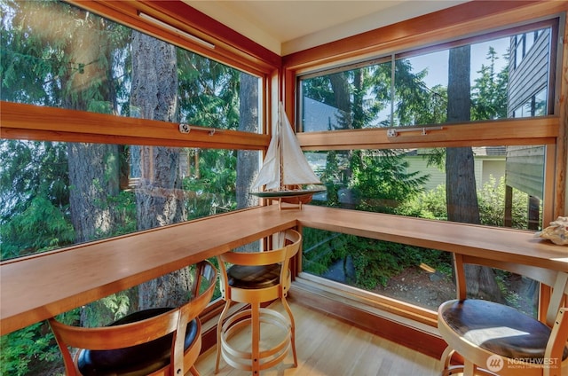 9913 Point View St NE, Olympia, WA 98516 - sunroom with wood finished floors