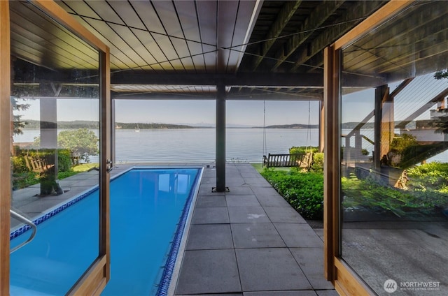 9913 Point View St NE, Olympia, WA 98516 - swimming pool featuring a water view