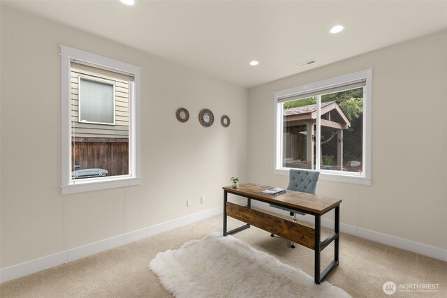3414 SE 223rd Ave, Sammamish, WA 98075 - office space with carpet floors and recessed lighting