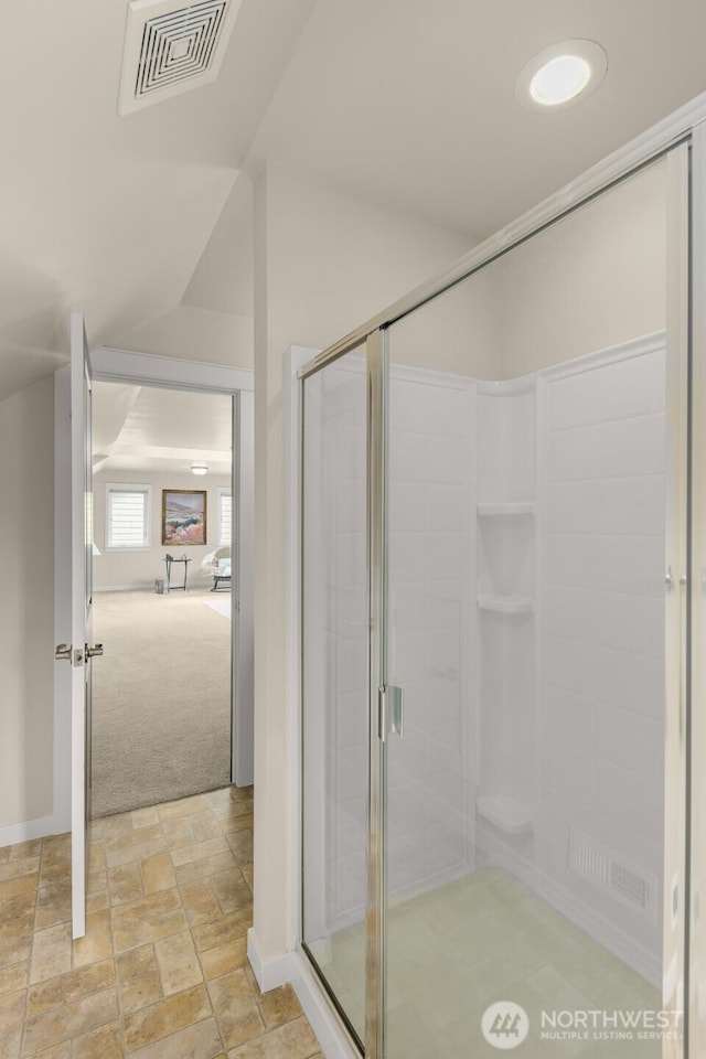 3414 SE 223rd Ave, Sammamish, WA 98075 - full bath featuring a stall shower and stone finish flooring