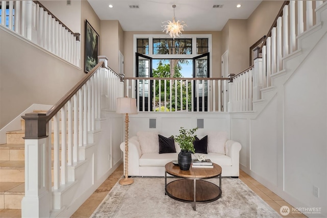 9620 NE 28th St, Clyde Hill, WA 98004 - entrance foyer featuring stairway and recessed lighting
