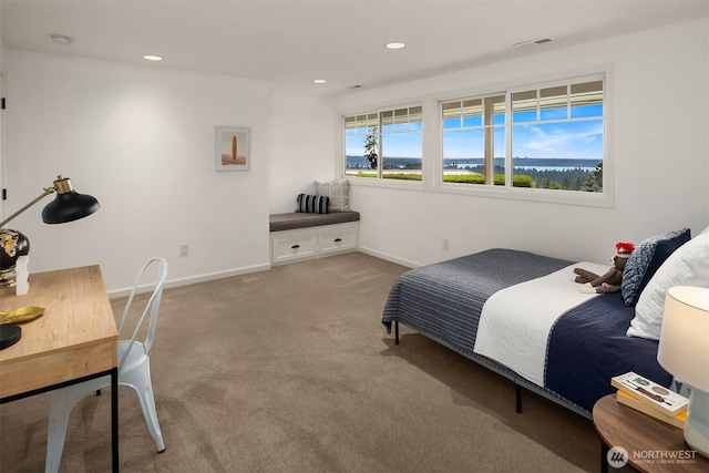 9620 NE 28th St, Clyde Hill, WA 98004 - carpeted bedroom featuring recessed lighting