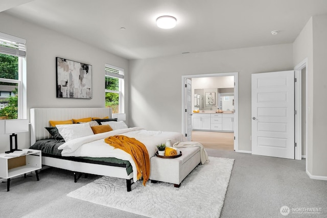 3941 233rd St SE, Bothell, WA 98021 - bedroom with light colored carpet and ensuite bath
