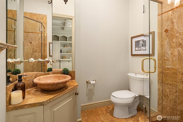 3210 Hunts Point Rd, Hunts Point, WA 98004 - bathroom with a stall shower and vanity
