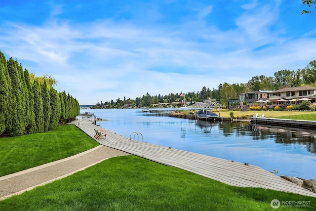 3210 Hunts Point Rd, Hunts Point, WA 98004 - water view with a boat dock