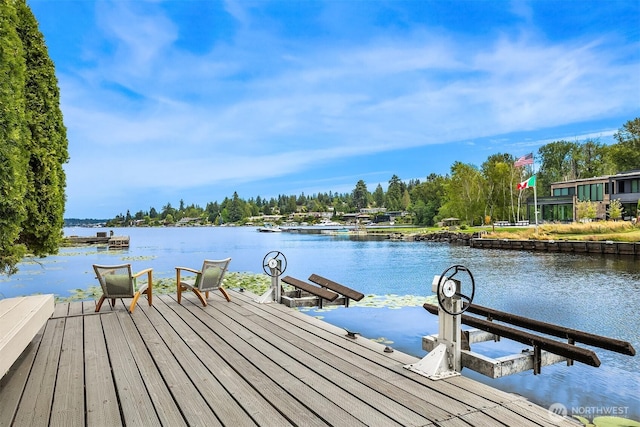 3210 Hunts Point Rd, Hunts Point, WA 98004 - dock area featuring a water view