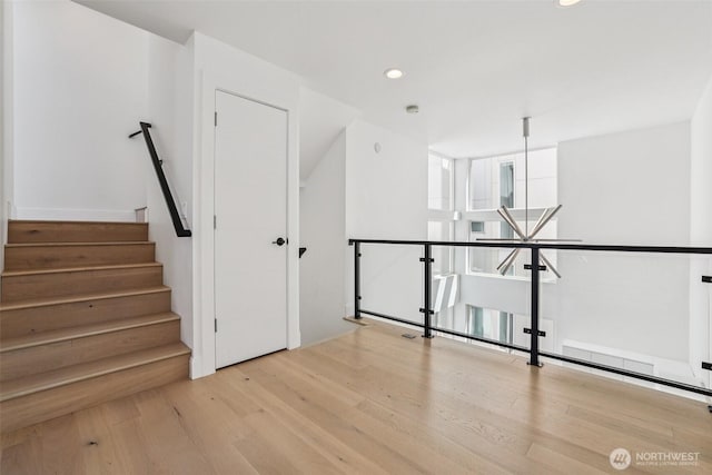 805 Taylor Ave N Unit D, Seattle, WA 98109 - stairs with wood finished floors and recessed lighting