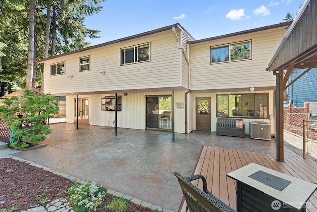 17310 Palatine Ave N, Shoreline, WA 98133 - rear view of property featuring a patio and a wooden deck