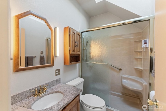 17310 Palatine Ave N, Shoreline, WA 98133 - bathroom with vanity and a stall shower