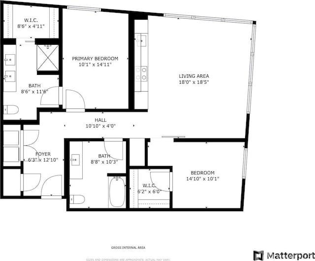 1808 Minor Ave Unit 3105, Seattle, WA 98101 - view of room layout