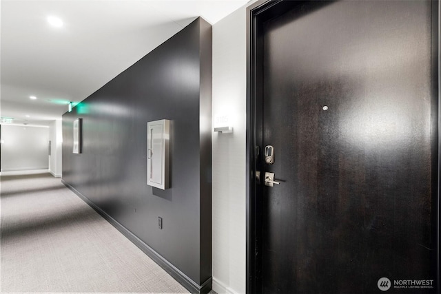 1808 Minor Ave Unit 3105, Seattle, WA 98101 - hallway with carpet and recessed lighting