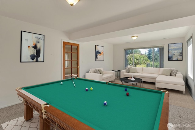 7332 156th St SE, Snohomish, WA 98296 - rec room with light carpet and billiards