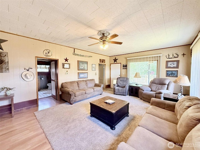 15 S Heise Rd, Elma, WA 98541 - living room with a ceiling fan and light wood-type flooring